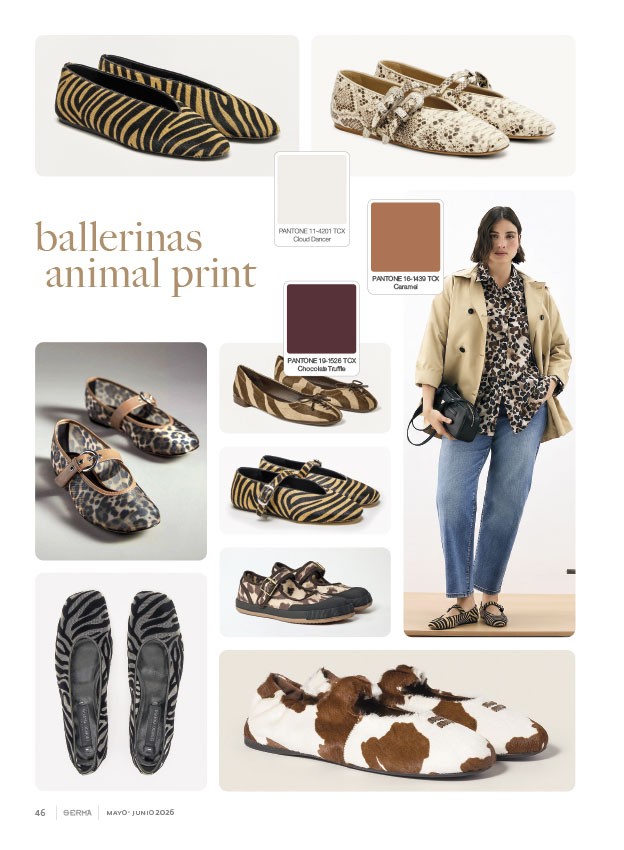 Ballerinas animal print impulsan superficie y contraste
