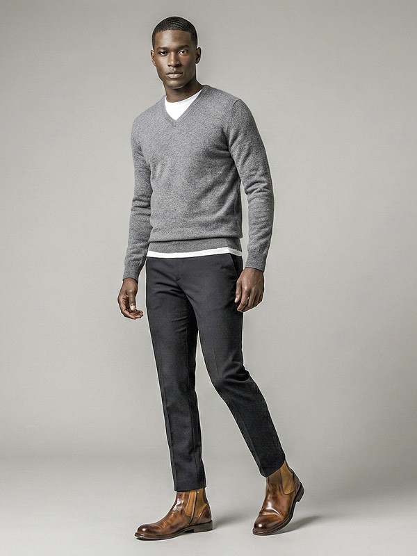 Botines Chelsea y de vestir para hombre en cuero liso