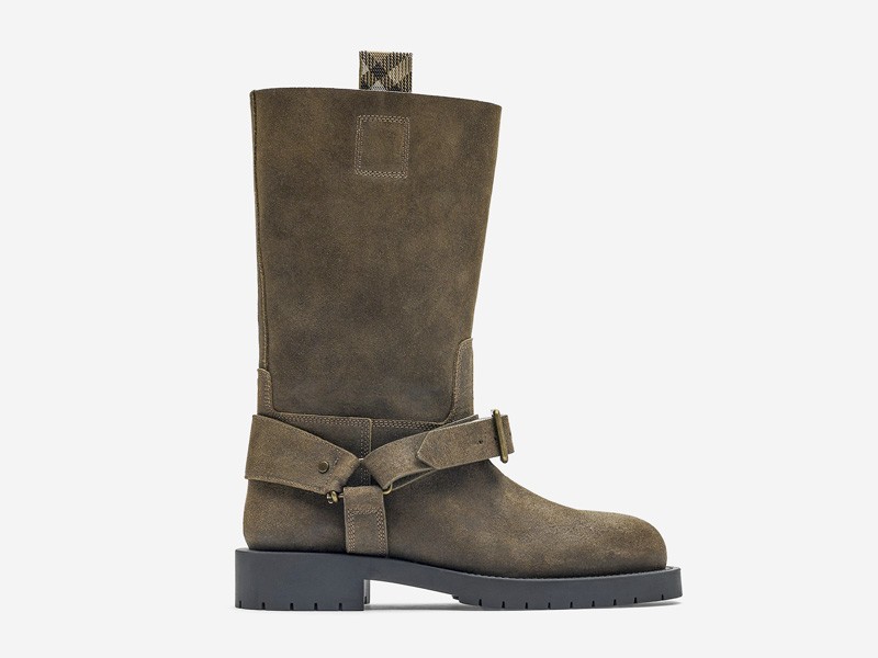 Botas biker con correas, hebillas y suela track