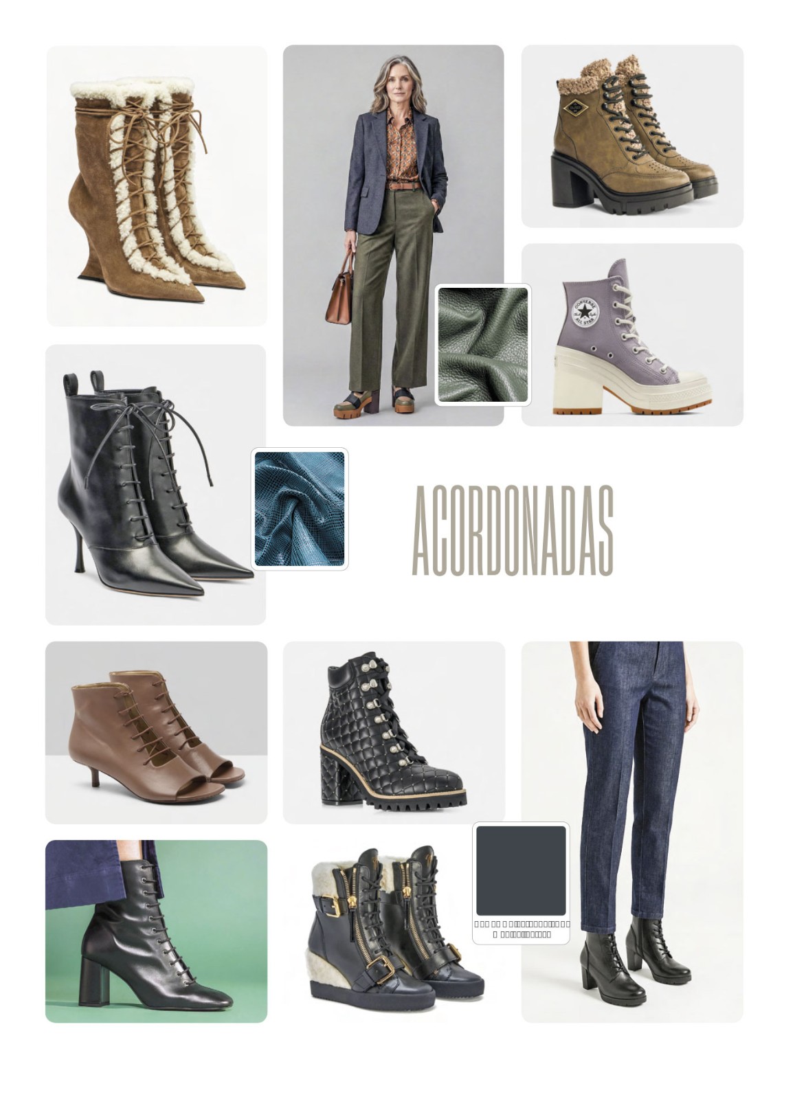 Botinetas acordonadas de vestir con herrajes