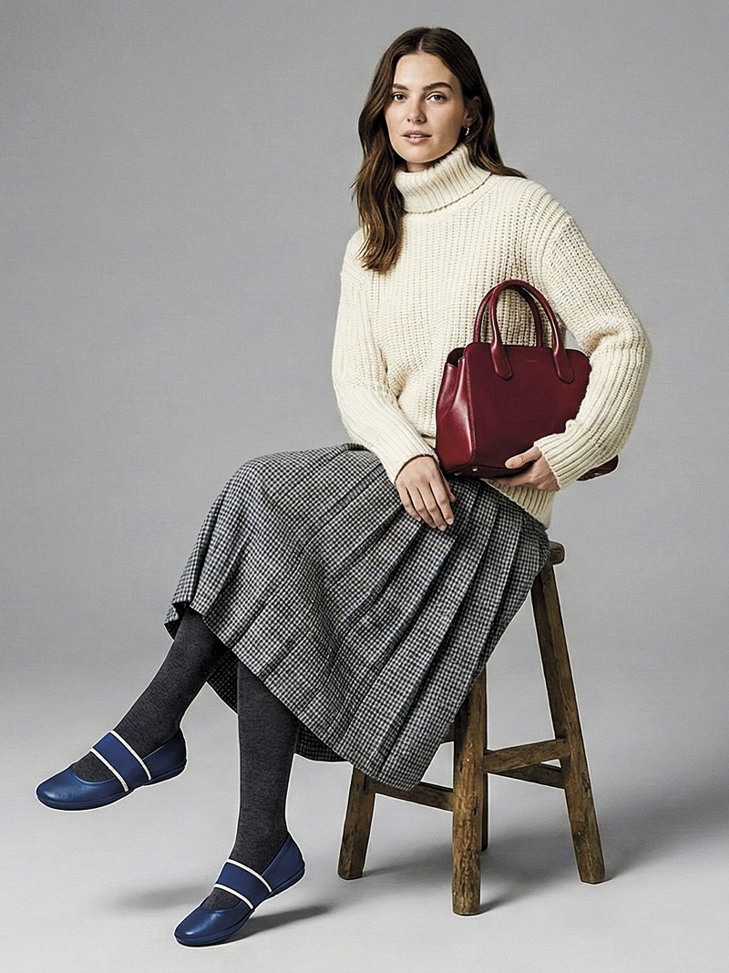 Ballerinas de cuero con tiras y variaciones de punta