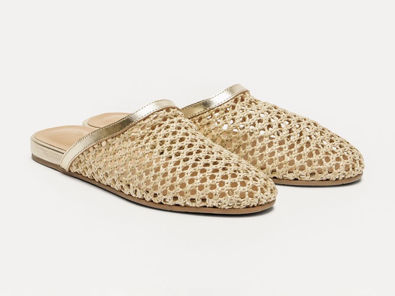 Mules boho exploran tramas, redes y fibras naturales