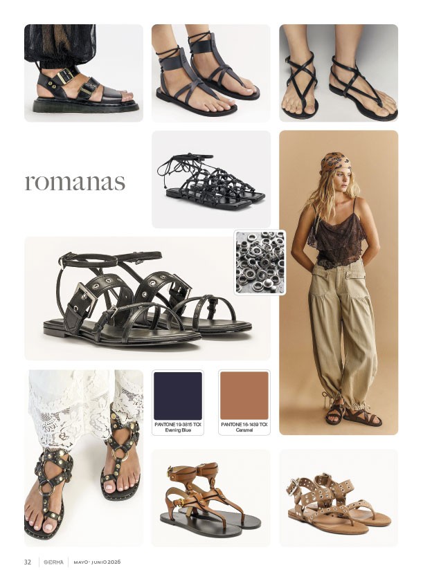 SERMA157-FLIPBOOK-32.jpg Sandalias romanas enlazan tiras, hebillas y tobillos