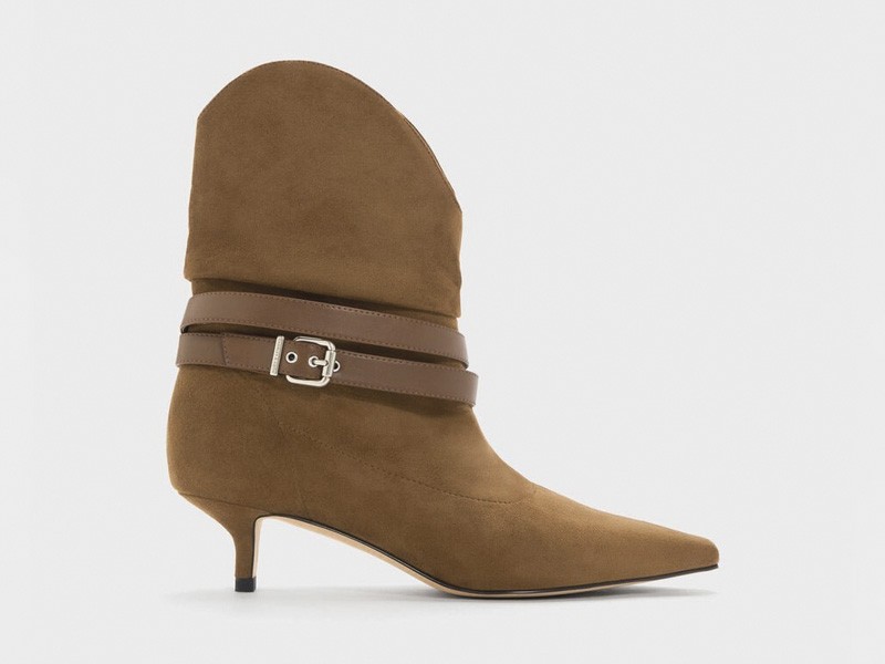 Botas de gamuza para mujer en camel y caramelo con estampados