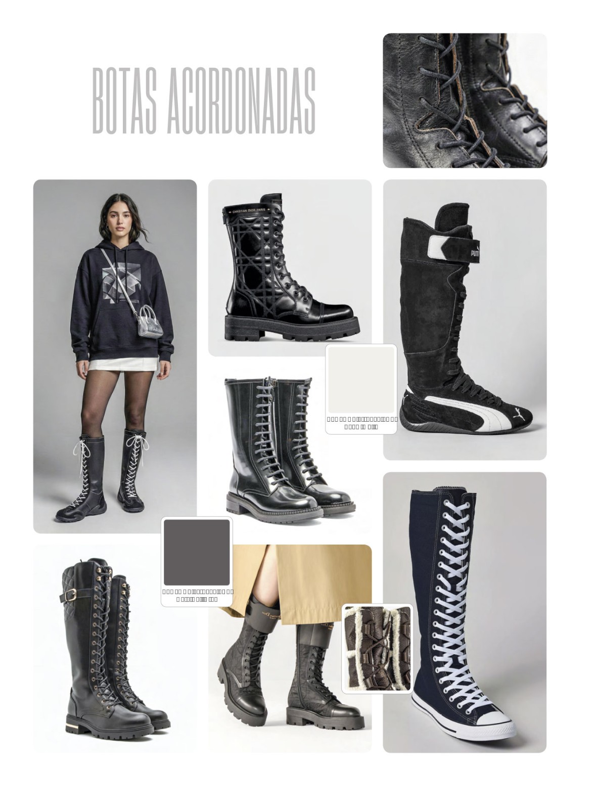Botas altas de invierno con silueta definida y tacones