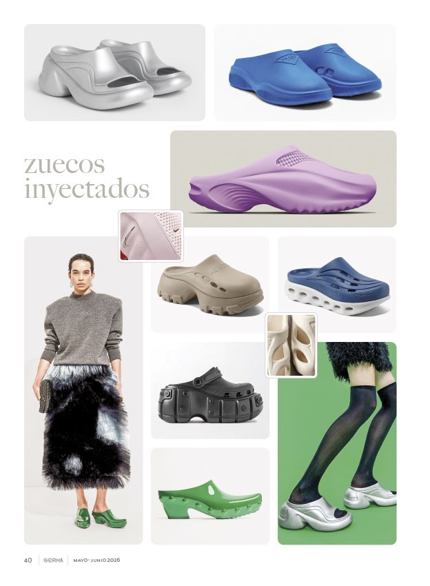 Zuecos inyectados expanden volumen, color y relieve