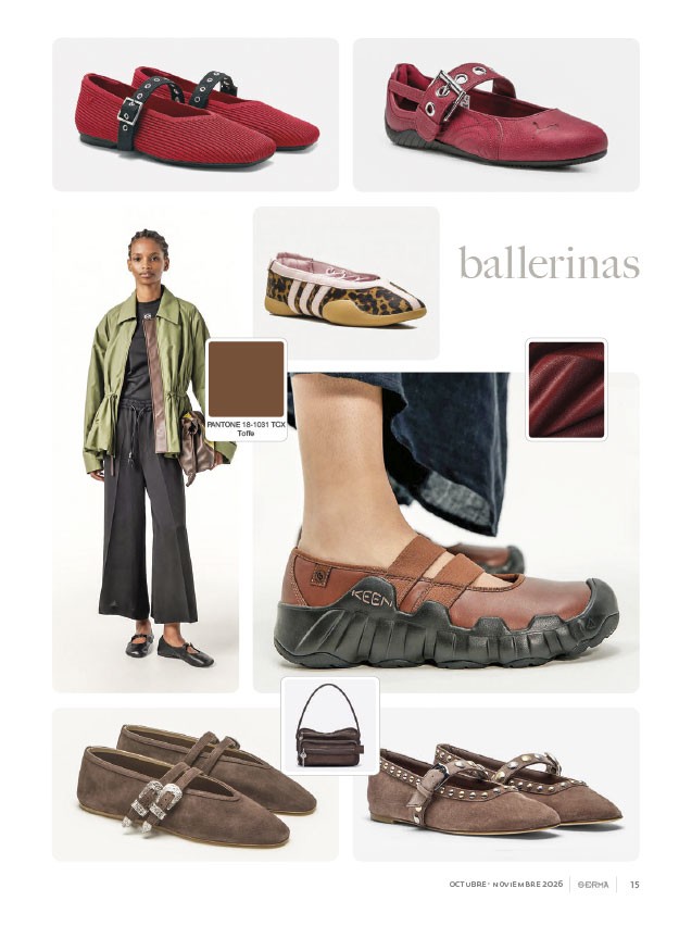 SERMA159--15.jpg Las ballerinas combinan tiras, estampas y detalles visibles