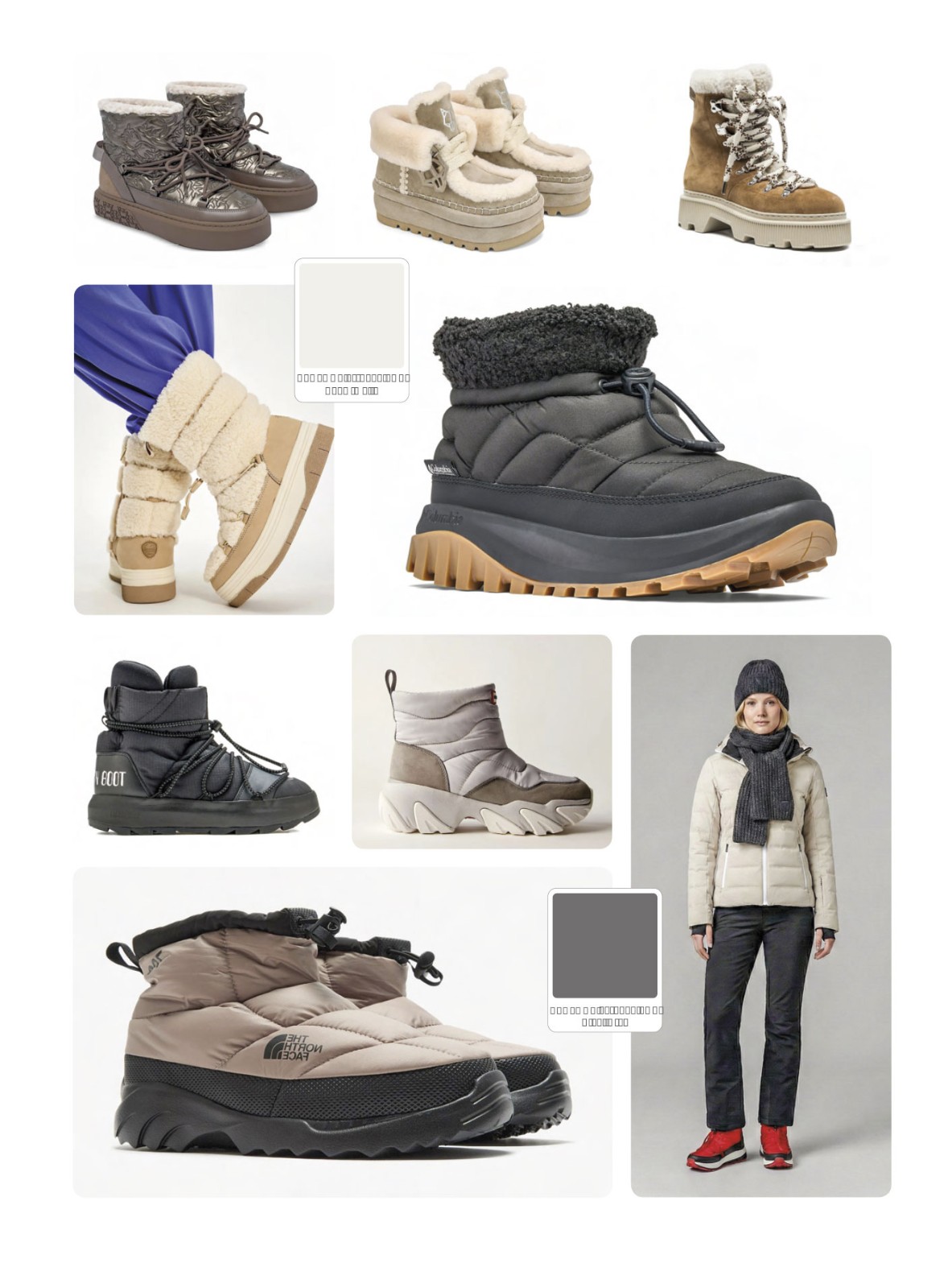 Botas de nieve y après-ski con abrigo técnico