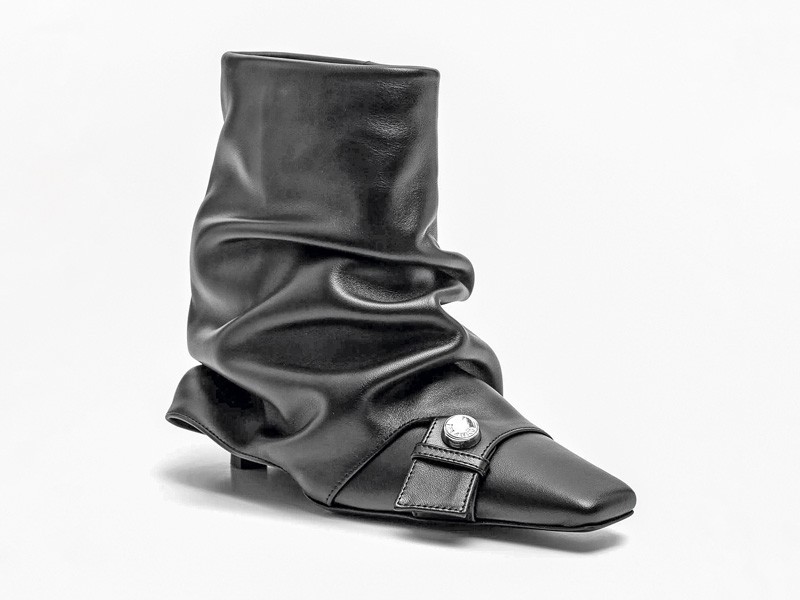 Botas altas slouchy con drapeado hasta la rodilla